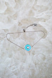 SIGNAL BRACELET- STERLING SILVER + TEAL