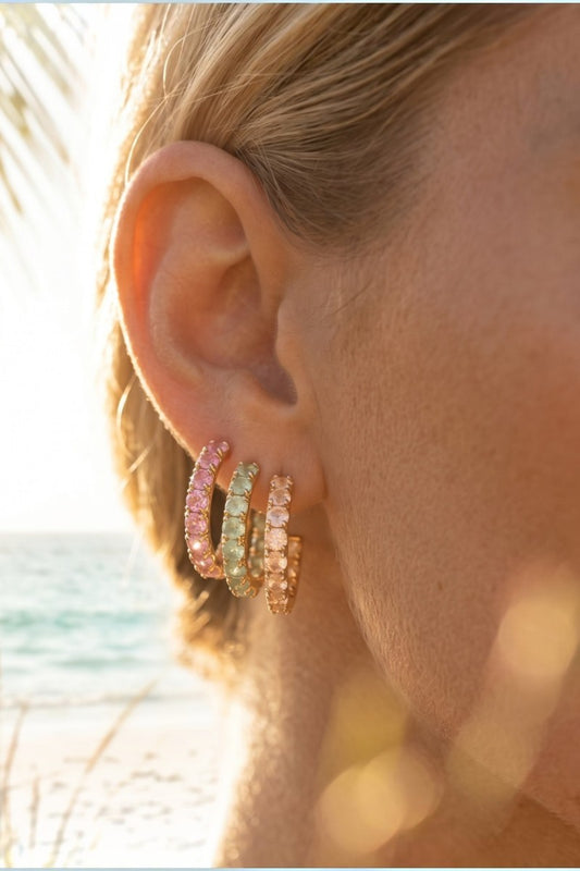 ALCHEMY COLOR CHANGING HOOPS- PINK