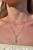 QUARTZ APRIL BIRTHSTONE NECKLACE