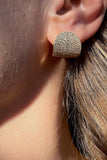 ARC STUDS CZ-  14K GOLD VERMEIL