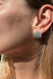 ARC STUDS CZ-  STERLING SILVER