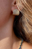 ARC STUDS CZ-  14K GOLD VERMEIL