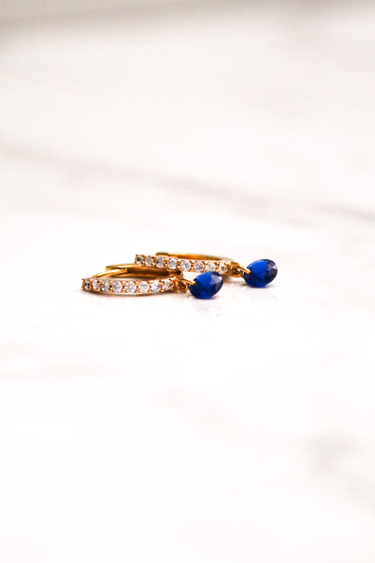 BON BON CIRCLE HUGGIES- BLUE SAPPHIRE