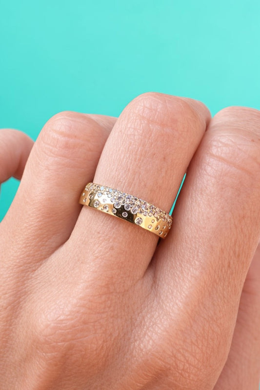 CHAMPAGNE FIZZ RING- STERLING SILVER