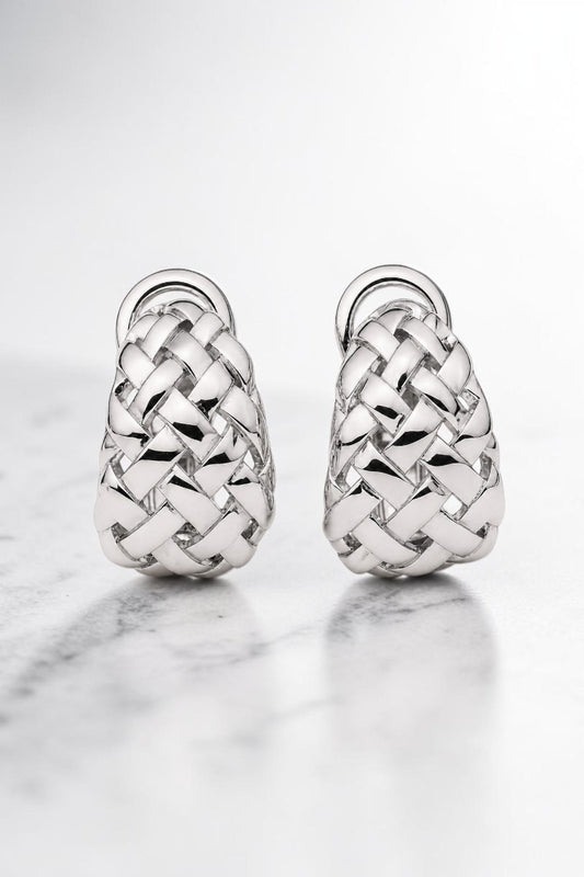 RAFFIA HUGGIES- STERLING SILVER