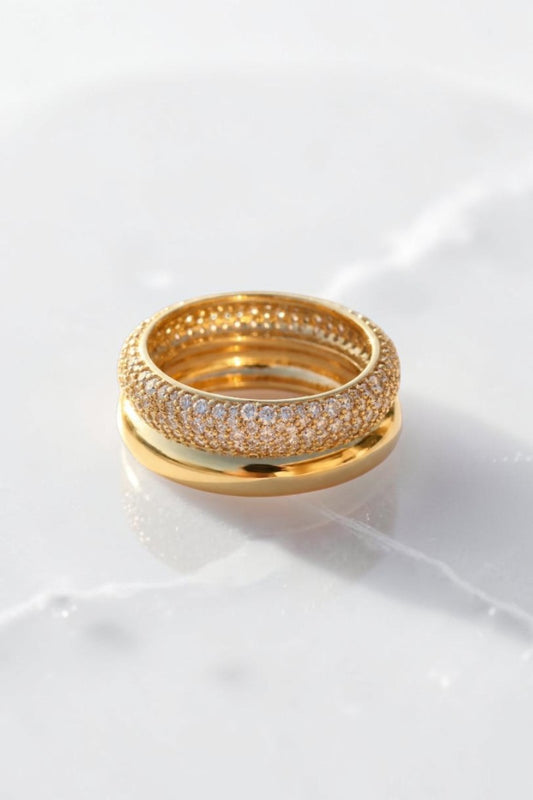 DOUBLE DONUT RING- GOLD