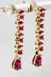 DUCHESS EARRINGS- GARNET