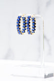 ELLIPSE HOOPS- BLUE SAPPHIRE