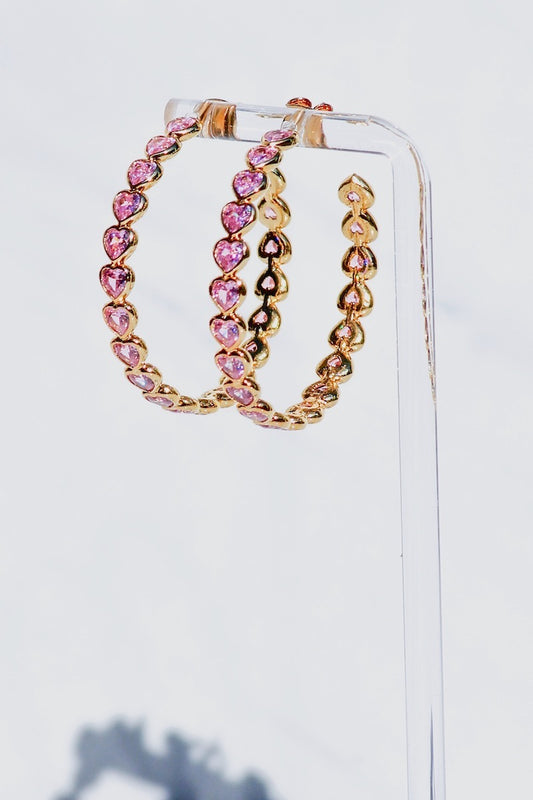 ETERNAL LOVE HOOPS- LIGHT PINK