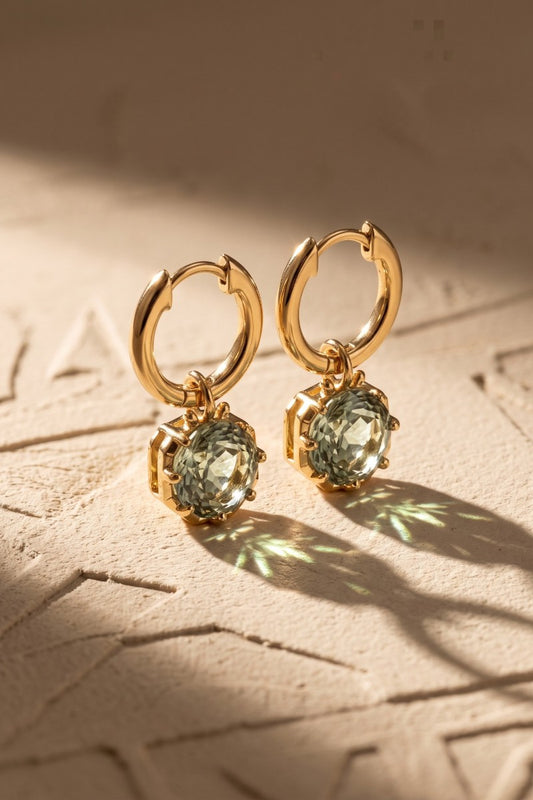 FOUNDRY ALEXANDRITE + GOLD HUGGIES
