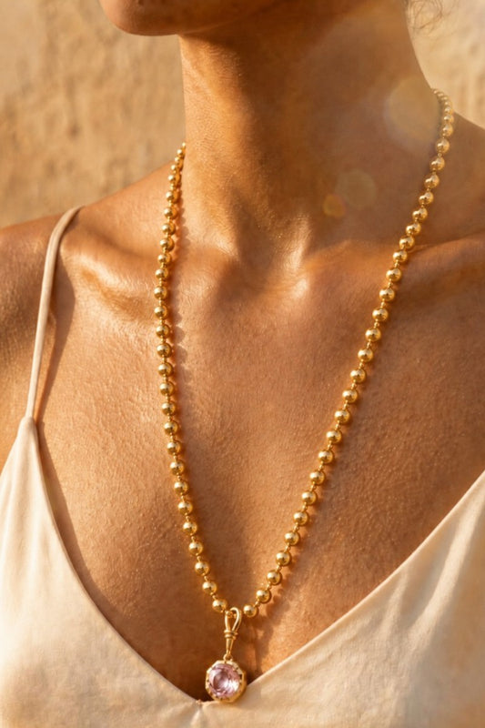FOUNDRY ROSE QUARTZ NECKLACE