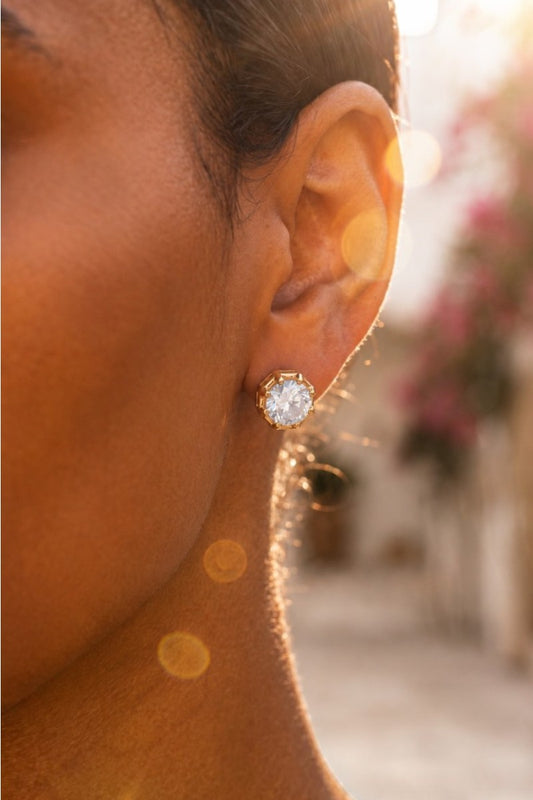 FOUNDRY DIAMOND STUD EARRINGS