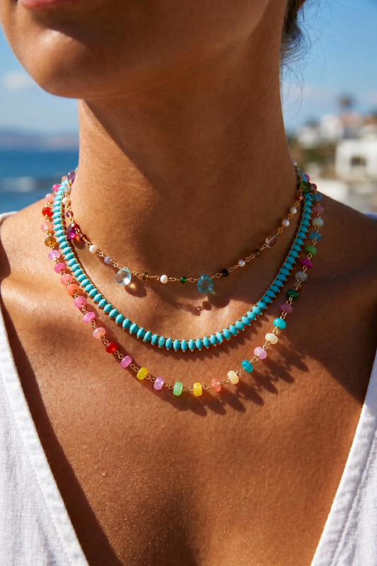 NEON RAINBOW OPAL NECKLACE