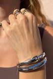 SUNRAY BANGLE- SILVER PLATE