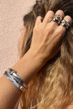 SUNRAY BANGLE- SILVER PLATE