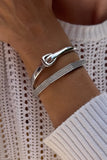 HIPSTER BELT BUCKLE BANGLE- SILVER PLATED
