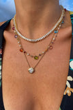 GUM DROP NECKLACE- RAINBOW + SHORT