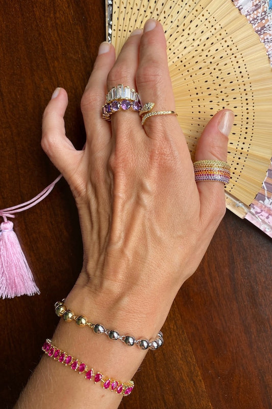 BOCCE BRACELET- DUO MIXED METAL