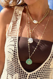 AMULET NECKLACE- GREEN TURQUOISE