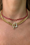 DUCHESS NECKLACE- RUBY