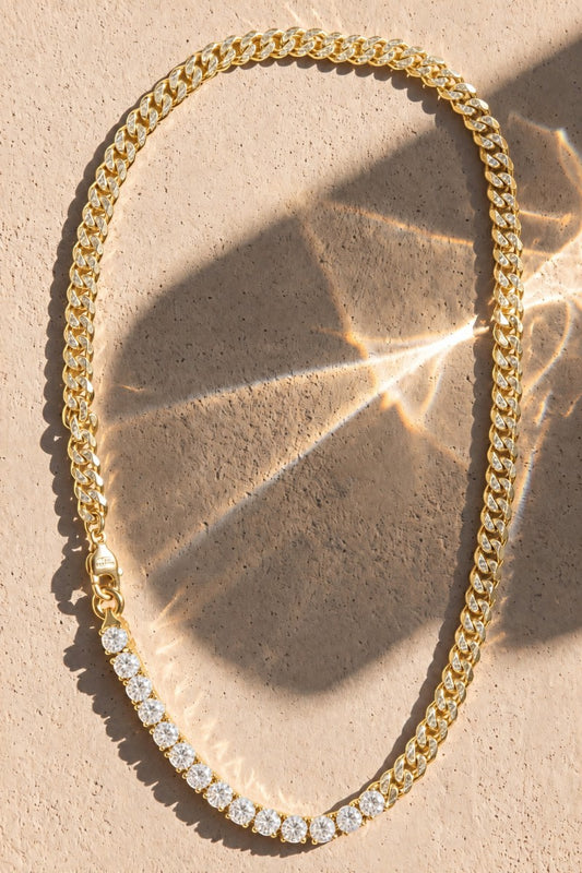 IT GIRL NECKLACE- DIAMOND + GOLD