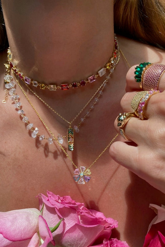 SUNBEAM NECKLACE- RAINBOW