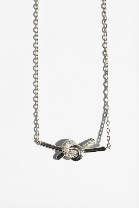 LOVE KNOT NECKLACE- STERLING SILVER