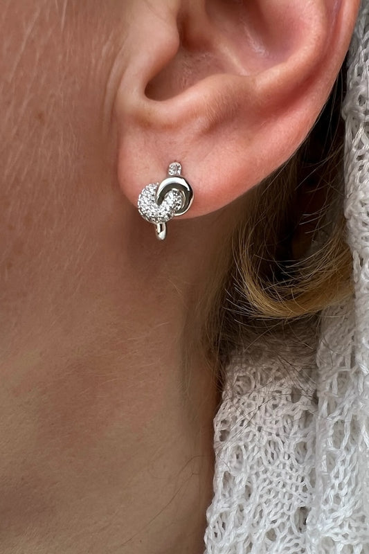 LOVE KNOT STUDS- STERLING SILVER