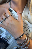 HIPSTER BELT BUCKLE RING- SILVER PLATED