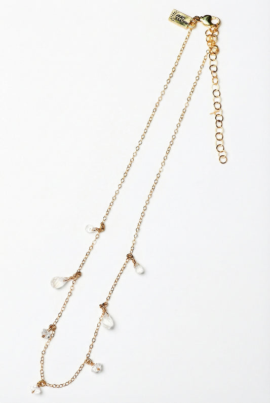 MOONDROPS SHORT NECKLACE- 14K GOLDFILL
