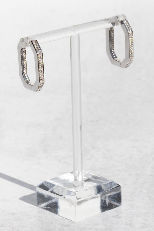 OCTAVIA HOOPS- STERLING SILVER