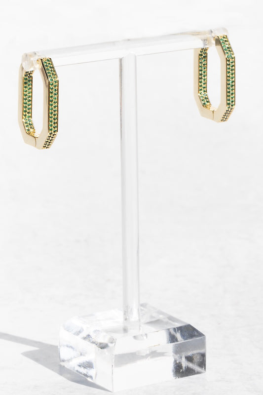 OCTAVIA HOOPS- EMERALD
