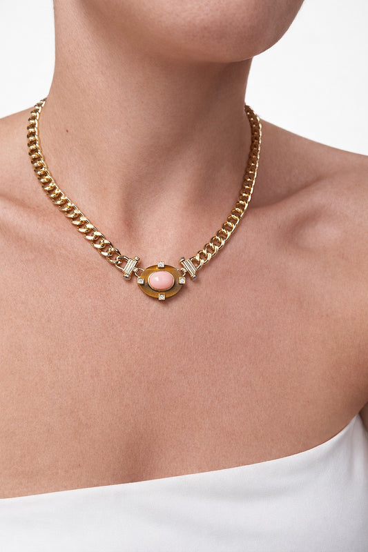 QUEENA NECKLACE- ROSEWOOD