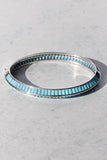 RAZOR EDGE BANGLE- SILVER + TURQUOISE