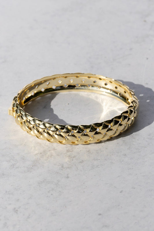 RAFFIA BANGLE- GOLD