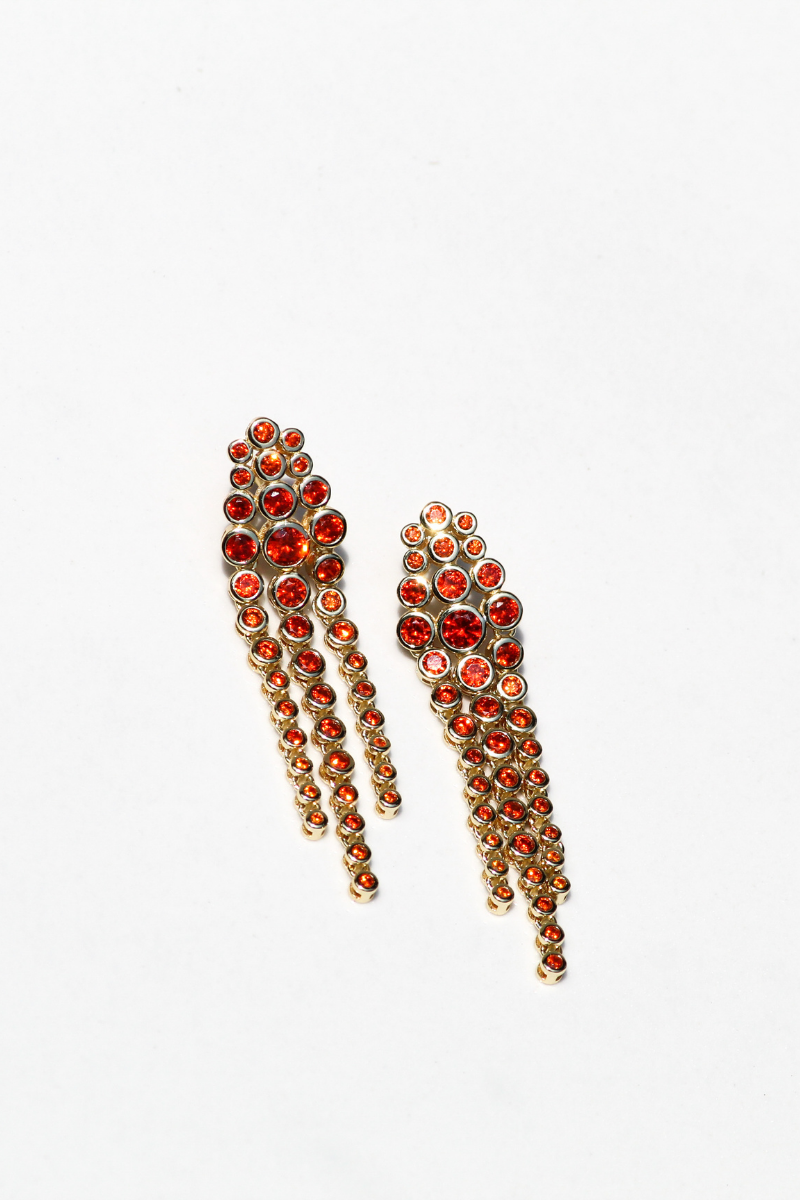SIZZLE EARRINGS- PADPARASCHA