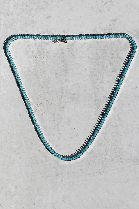 SYMPHONY TENNIS NECKLACE- TURQUOISE + SILVER