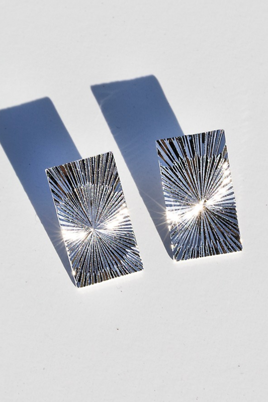 SUNRAY EARRINGS- STERLING SILVER