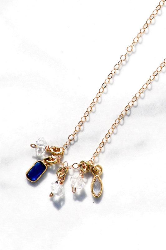 SUNSHOWER BLUE SAPPHIRE NECKLACE