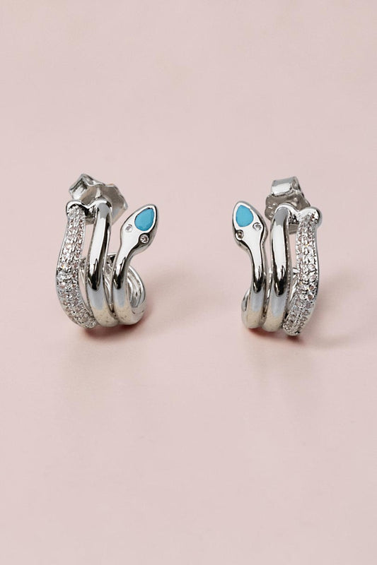 SLITHER SNAKE HUGGIES- STERLING SILVER