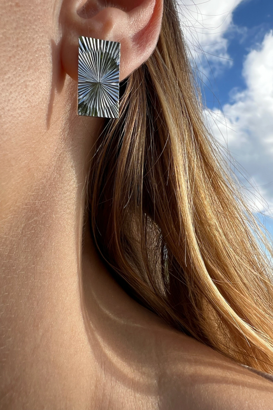 SUNRAY EARRINGS- STERLING SILVER