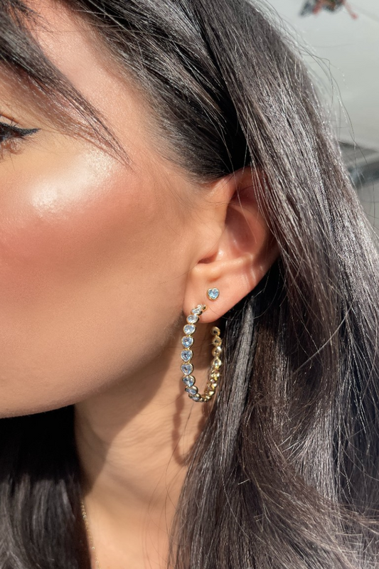 ETERNAL LOVE HOOPS- AQUAMARINE