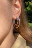 TRIPLE THREAT HOOPS- STERLING SILVER