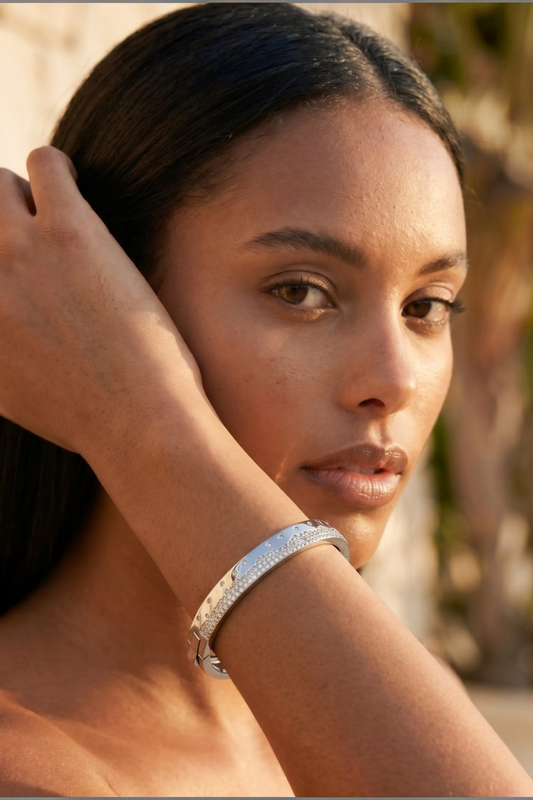 CHAMPAGNE FIZZ BANGLE- STERLING SILVER