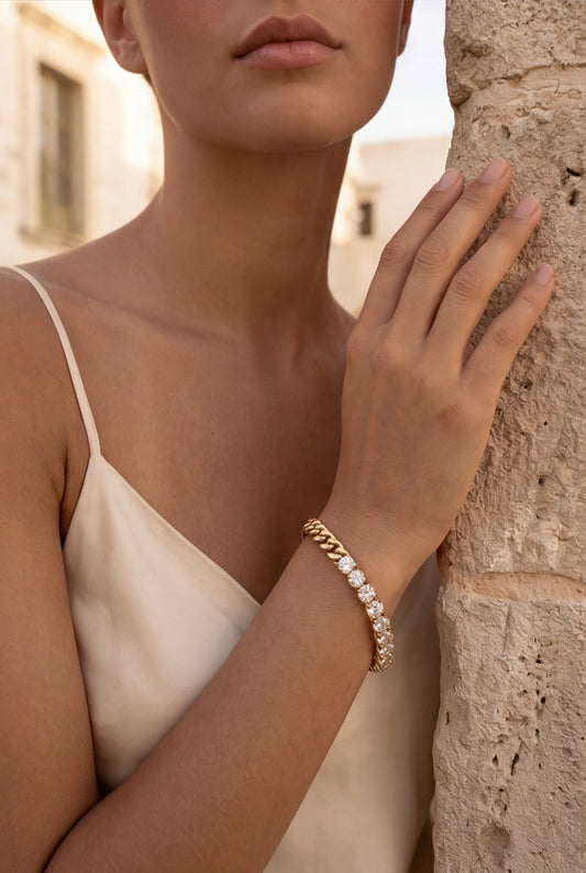 IT GIRL BRACELET- DIAMOND + GOLD