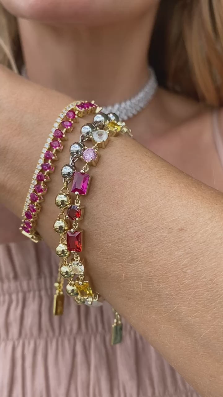 BOCCE BRACELET- DUO MIXED METAL