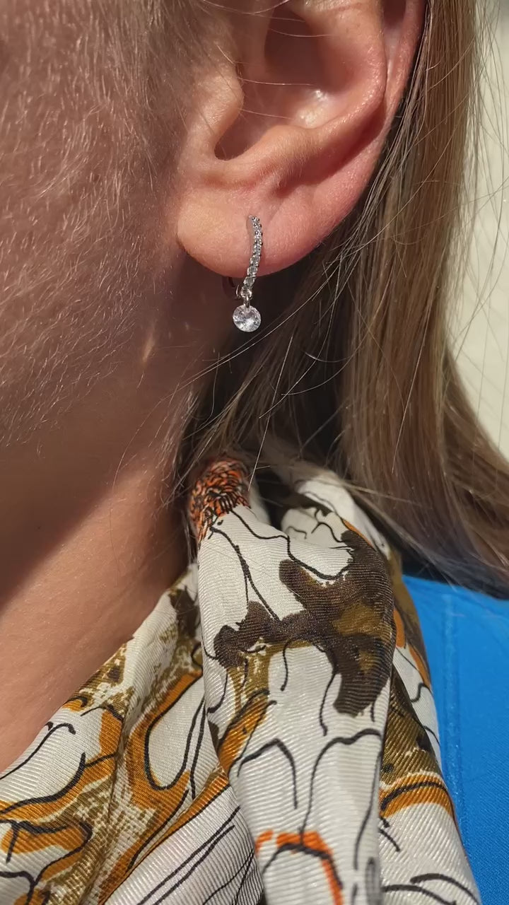 BON BON CIRCLE EARRINGS- STERLING SILVER
