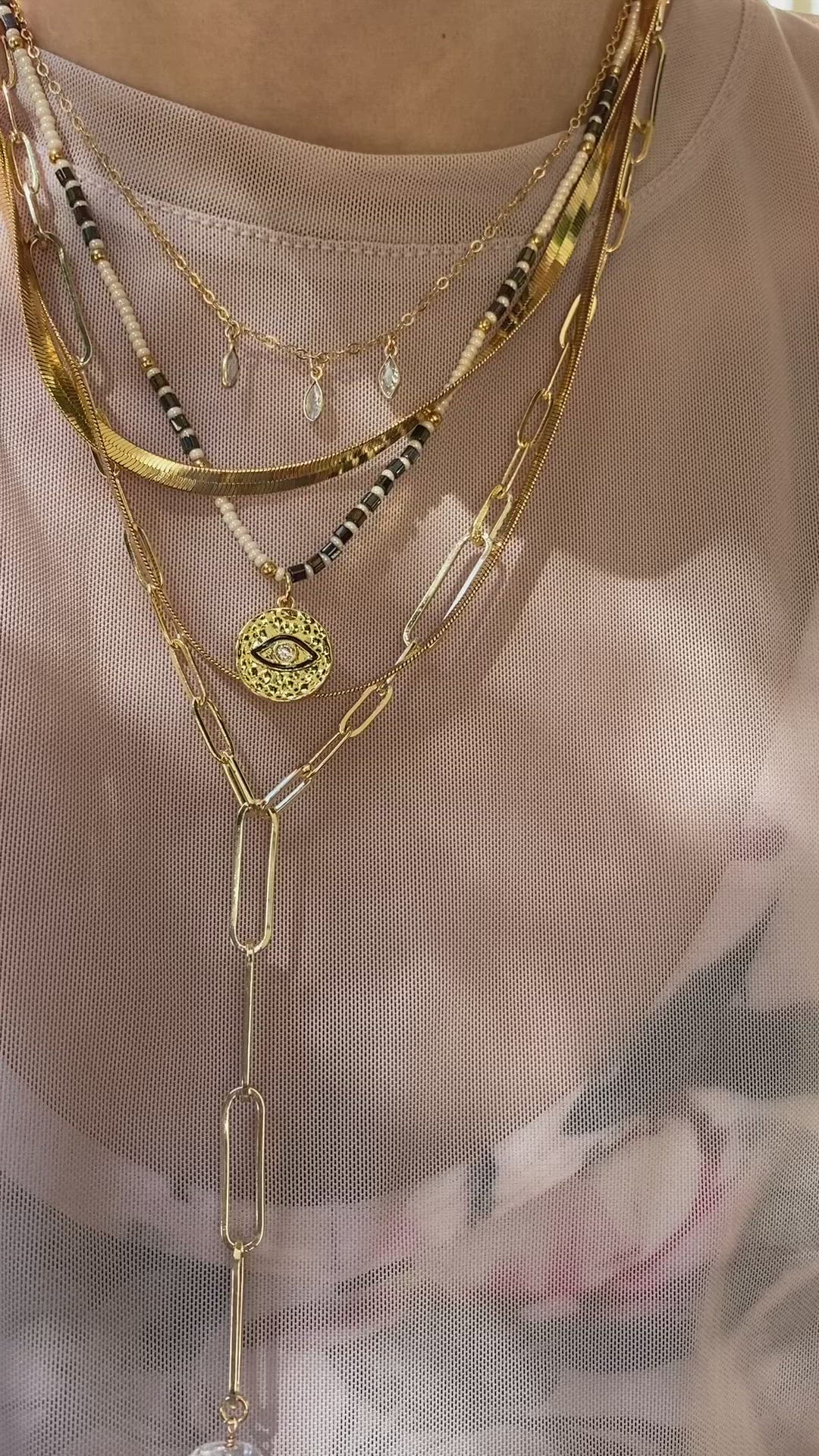 ODYSSEY LARIAT- 14K GOLD VERMEIL