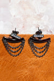 black chain earrings