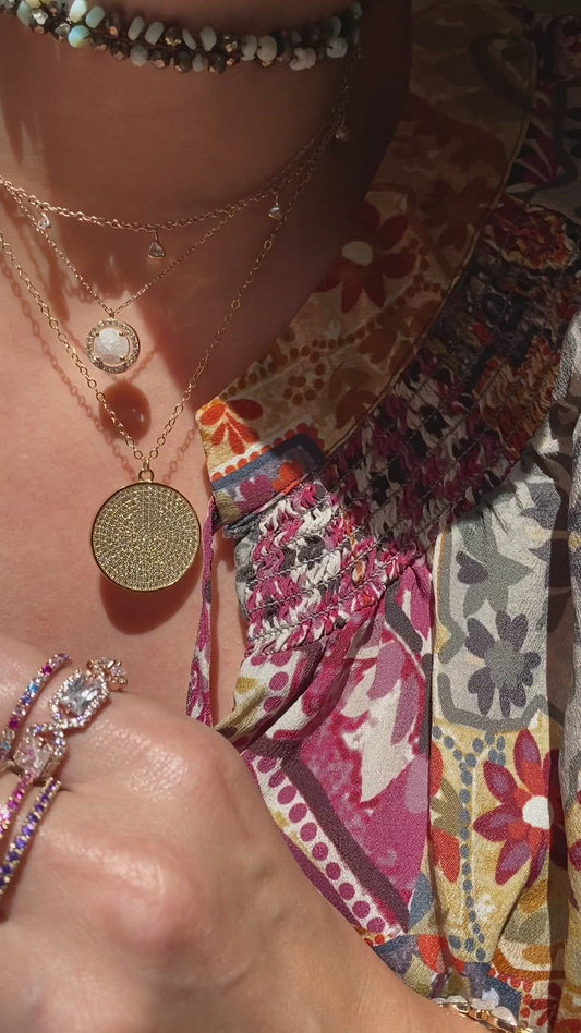 DISCO NECKLACE- 14K GOLDFILL